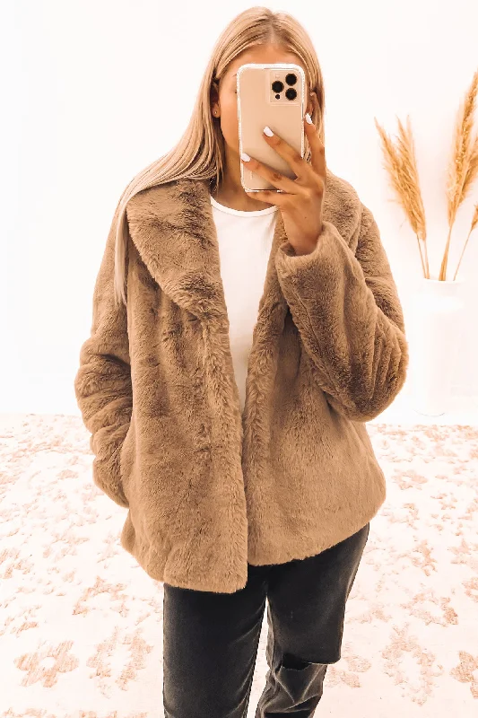 Limited Availability Marni Faux Fur Jacket Almond