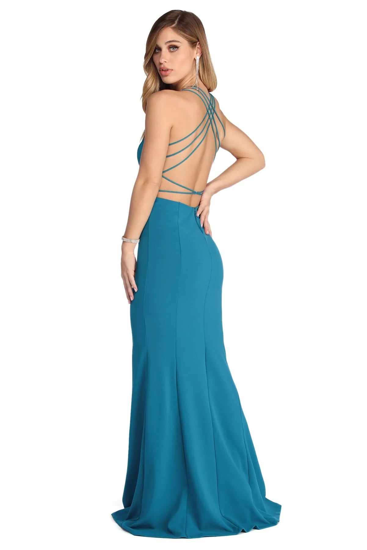 Warehouse Sale Adelyn Strappy Trumpet Dress
