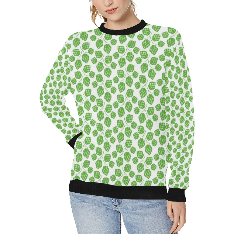 One-DAY Sale Hop pattern background Women's Crew Neck Sweatshirt
