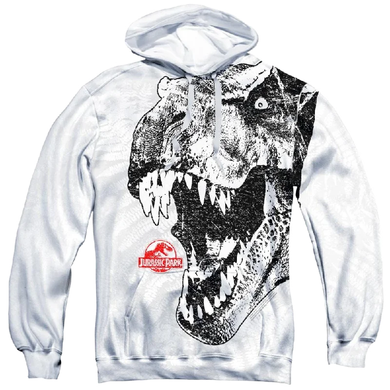 While Supplies Last Jurassic Park T Rex Head - All-Over Print Pullover Hoodie