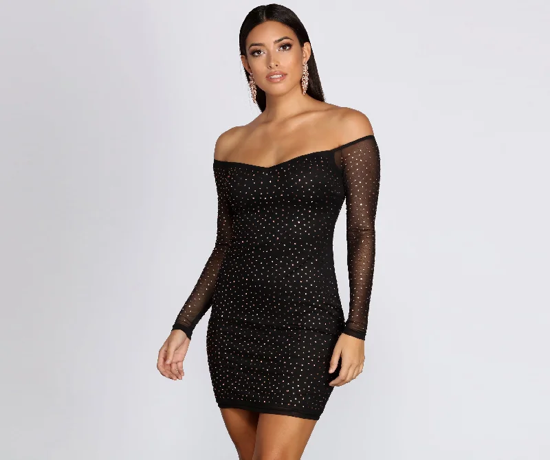 Unbeatable Prices Under The Lights Heat Stone Mini Dress