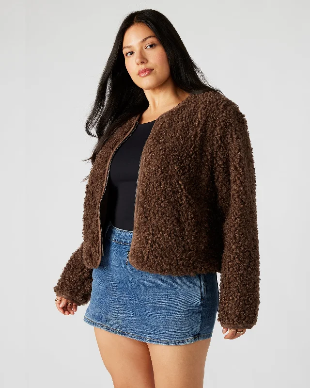 Savings Alert TEDDY JACKET COCOA