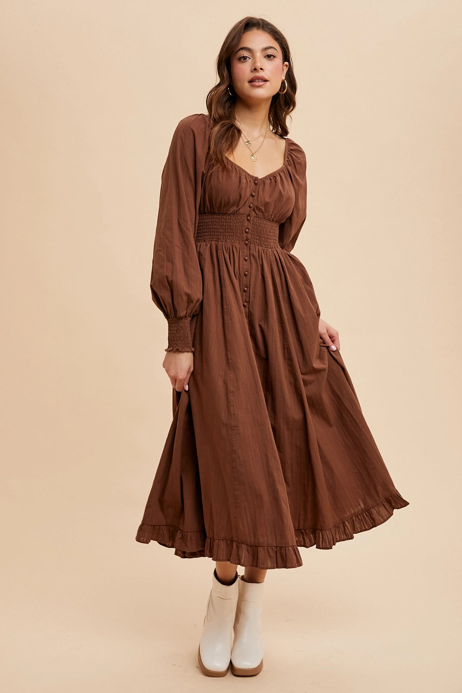 Bargain Bin Patricia Mocha Dress
