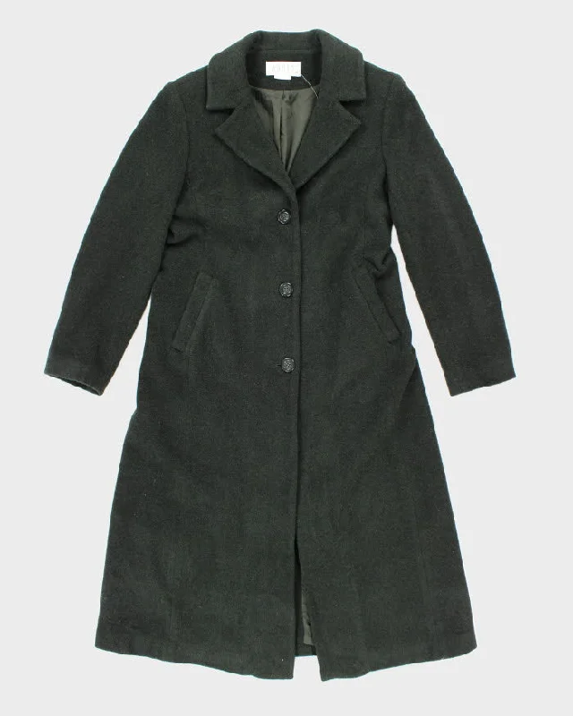 Crazy Savings Vintage 90s Forest Green Wool Blend Coat - M