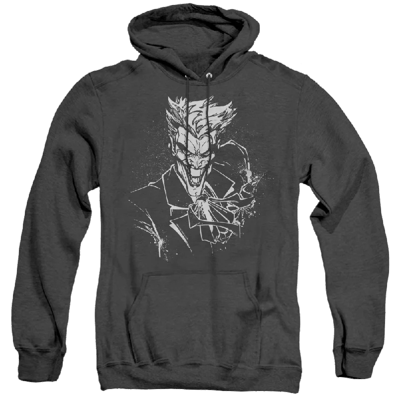 Anniversary Sale Joker, The Jokers Splatter Smile - Heather Pullover Hoodie