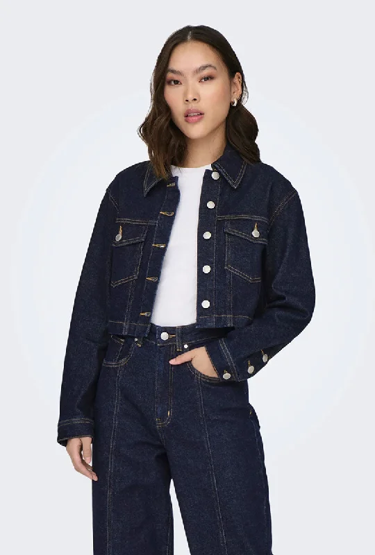 Steals and Deals ONLY HEATHER RINSE DENIM JACKET