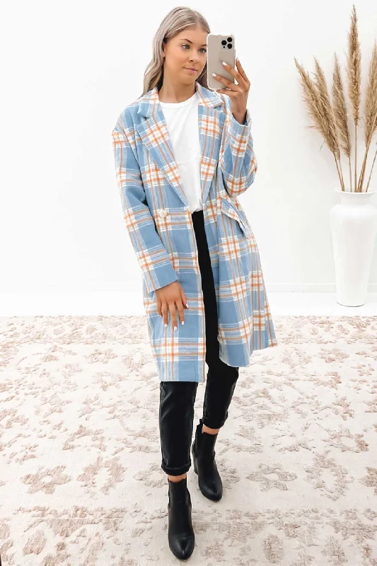 Final Markdown Chantelle Coat Blue Check