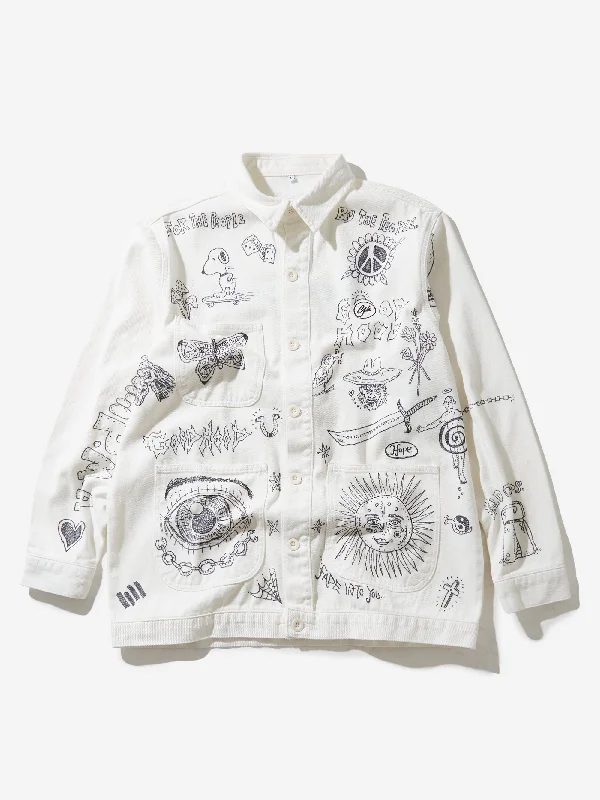 Final Markdown Goodhood x Rebel Yuth Hand Customised Store Worker Jacket - Medium No 1