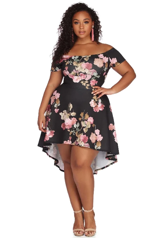 Savings Alert Plus Spring Into Floral Skater Dress