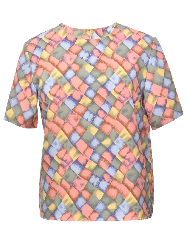 Extra Savings Short Sleeve Printed Top - M