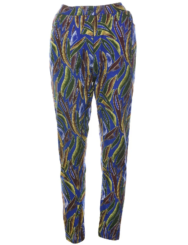 Sneak Peek Sale Patterned Multi-Colour Tapered Trousers - W28 L28