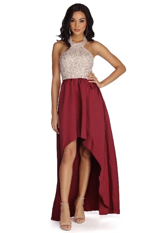 Markdowns Kaia Formal High Low Taffeta Dress