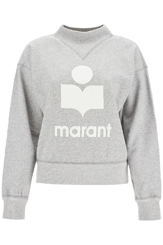 Instant Discount Moby Sweatshirt With Flocked Logo  - Grey