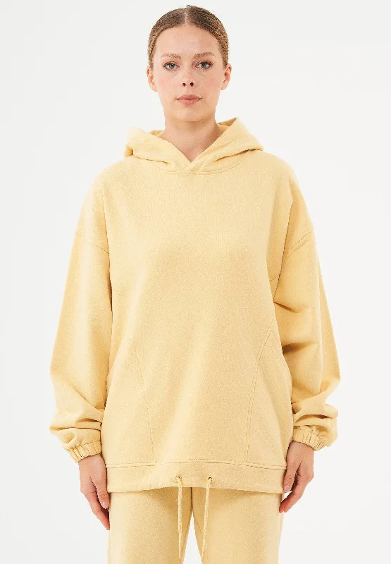 Overstock Hande Soft Touch Oversize Organic Cotton Hoodie Soft Yellow
