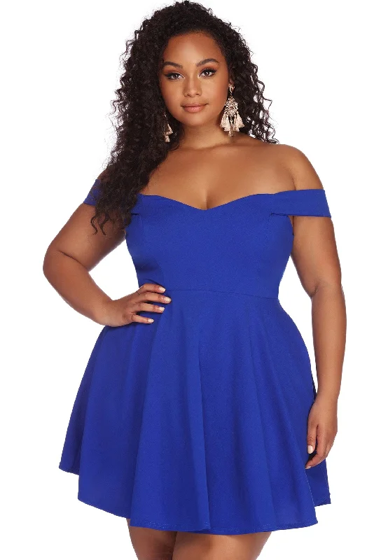 Special Price Plus Charming Sweetheart Skater Dress