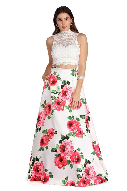 Discount Days Amalia  Floral Two Piece Gown