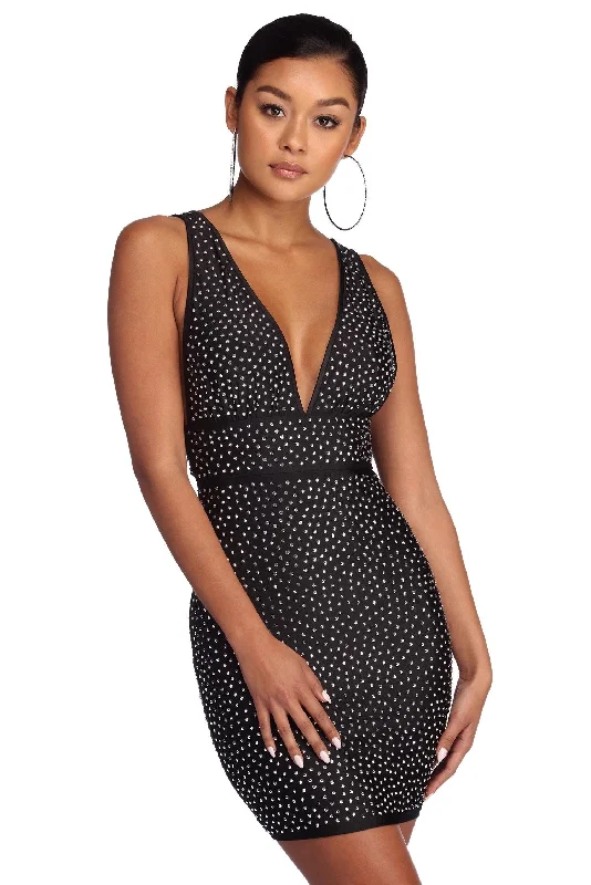 Great Deals Starlette Heat Stone Mini Dress