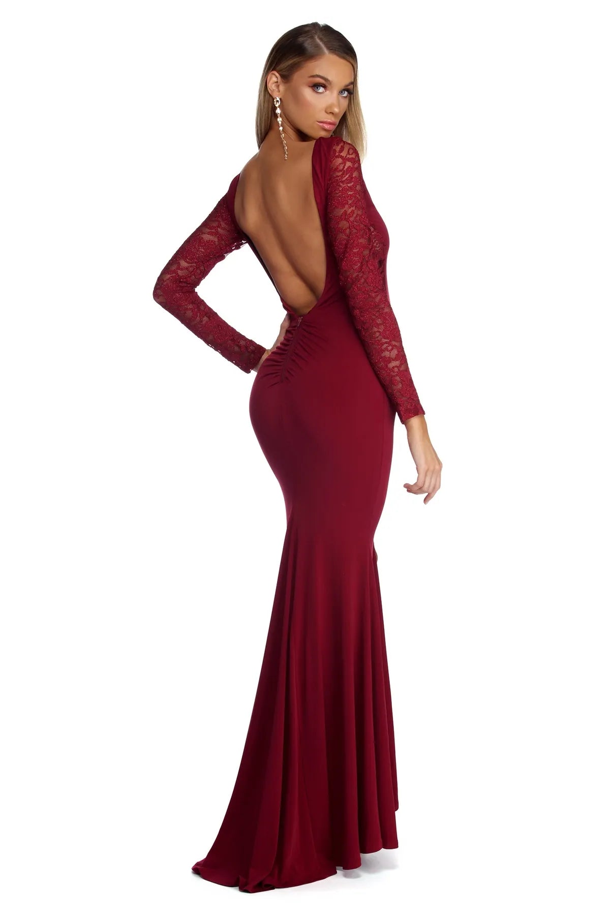 Deal of the Day Laila Formal Open Back Lace Dress