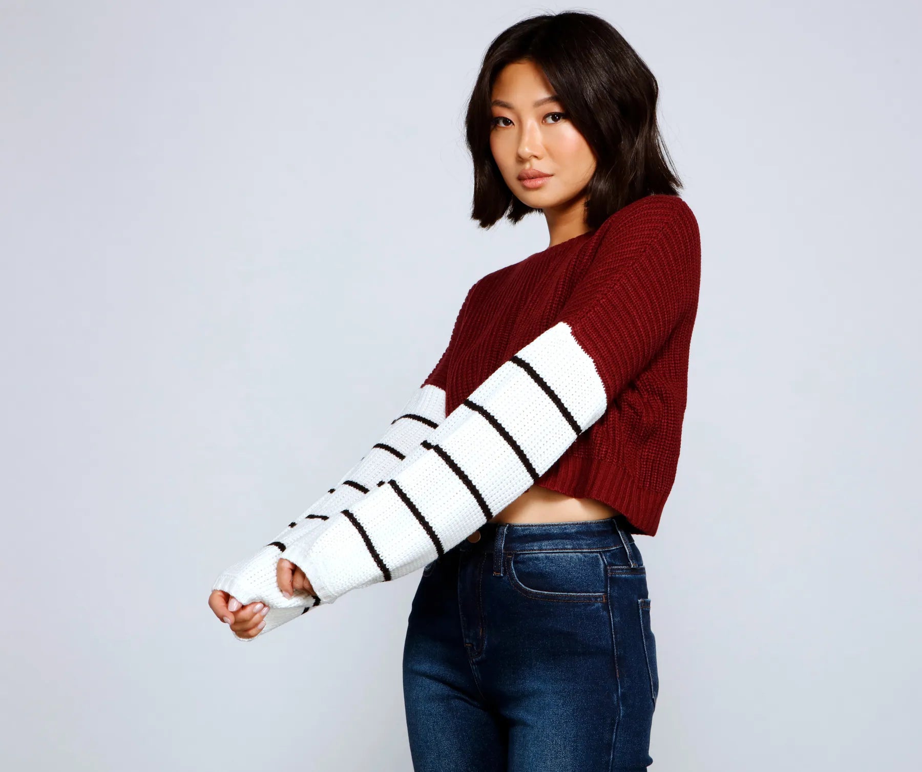 Flash Deals Casually On-Trend Striped Sweater