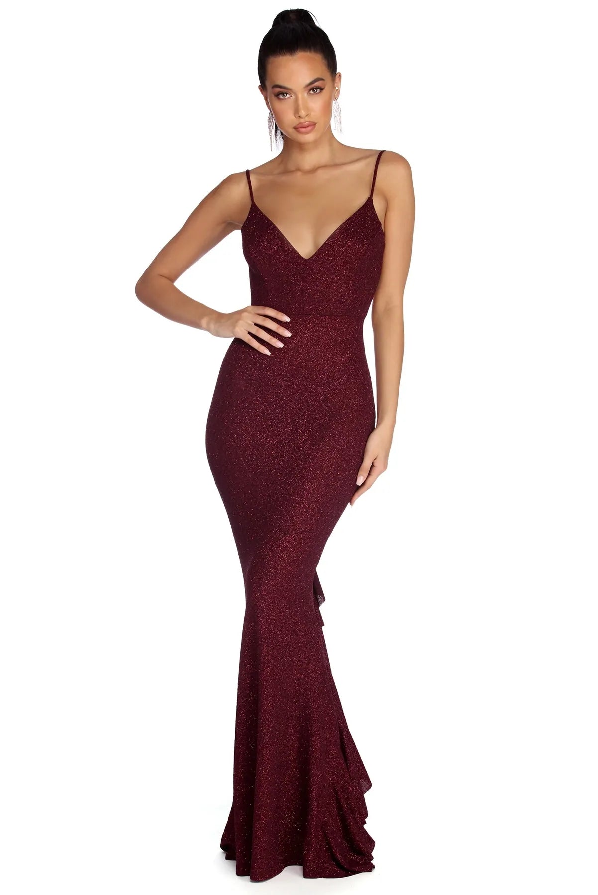Fantastic Deals Clara Formal Glitter Knot Dress