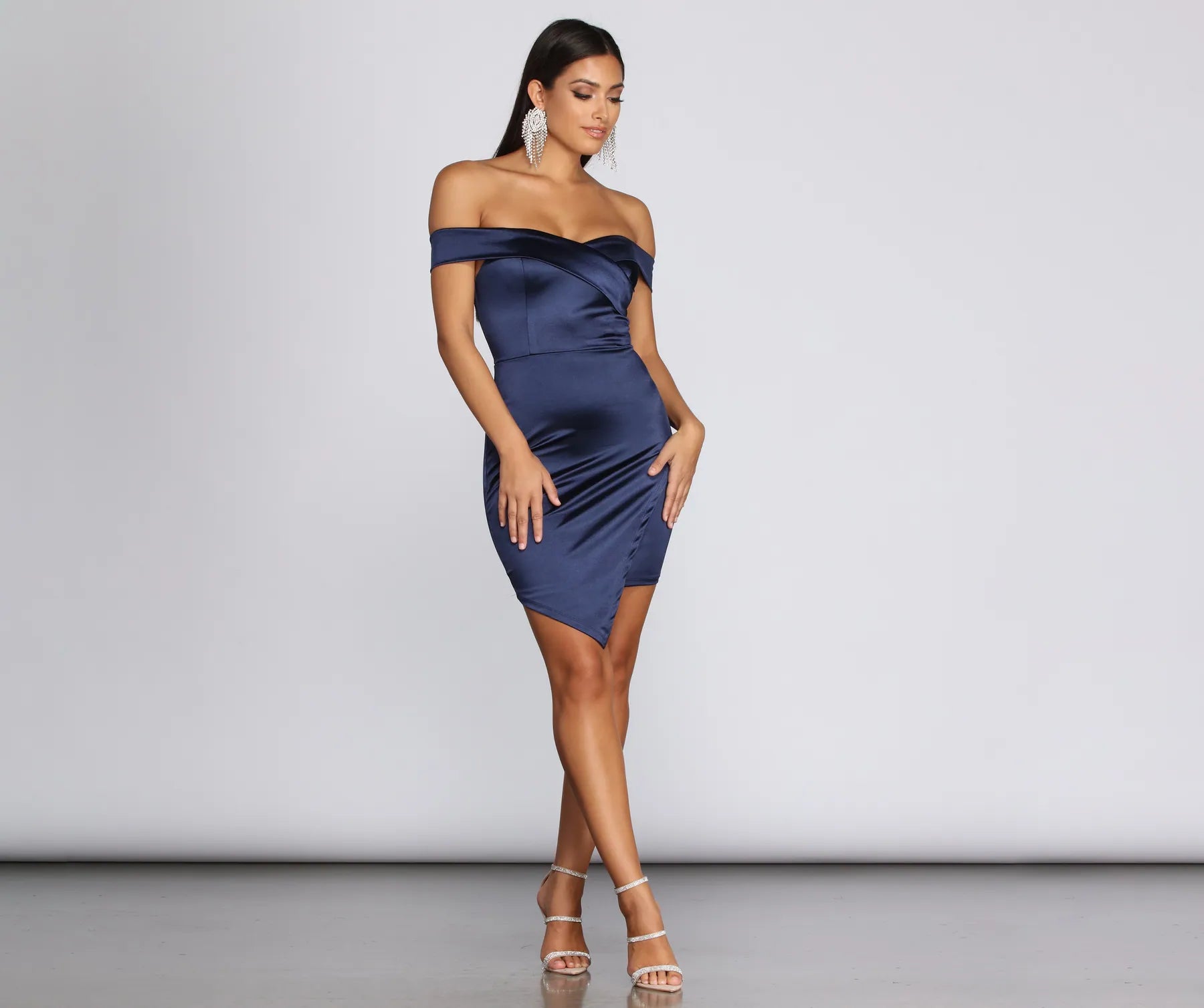Discount Extravaganza Seriously Satin Mini Wrap Dress