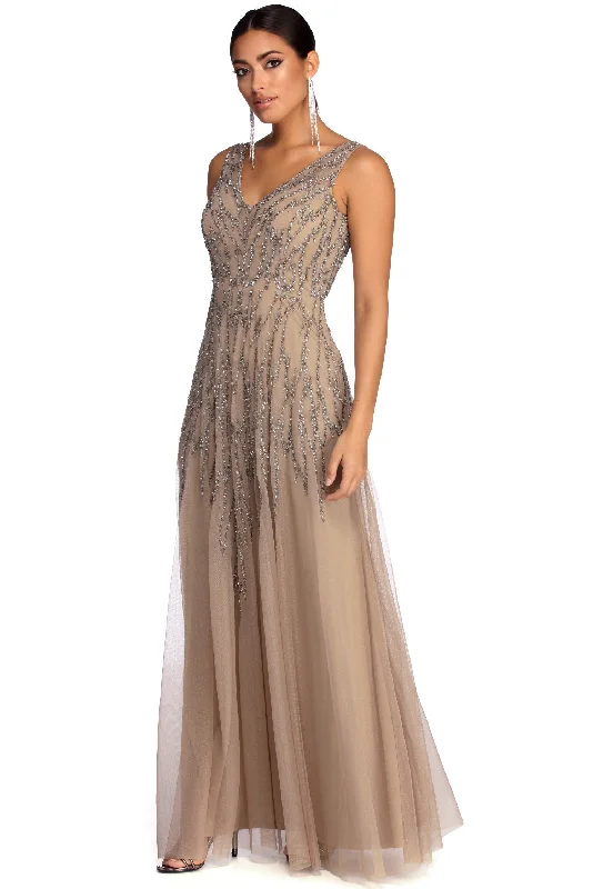 Extra Savings Gia Formal Sleeveless Beaded Dress