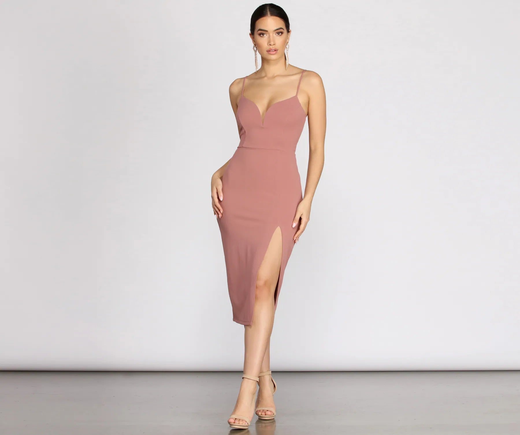 Stock Up and Save Candace Crepe Midi Dress