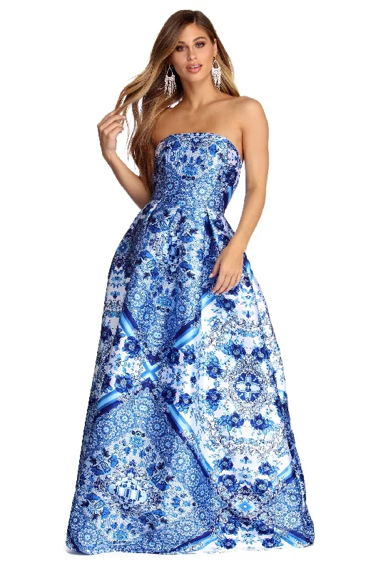 Incredible Offers Ari Bohemian Floral Satin Ball Gown