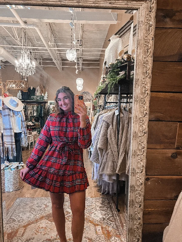 Price Cut Mini Plaid Dress
