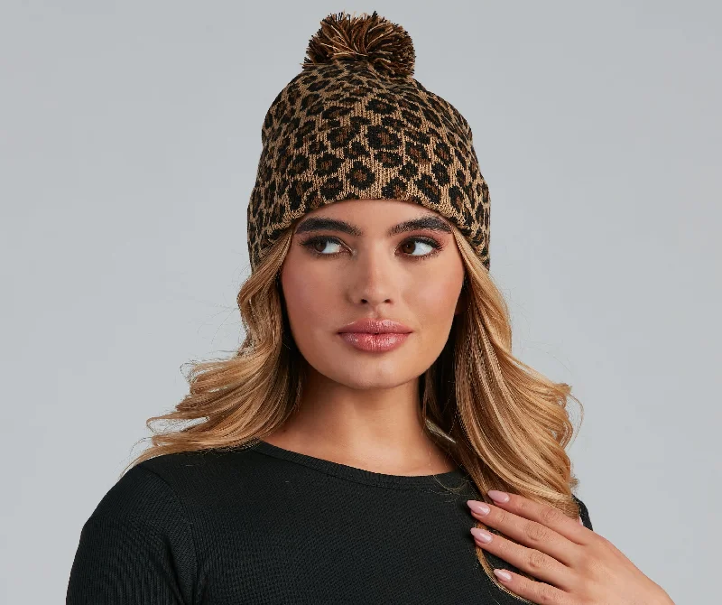 Must-Have Deals In The Wild Leopard Pom Beanie