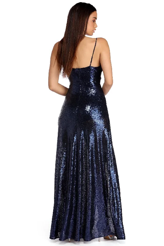 Seasonal Sale Haven Double Slit Sequin Dress