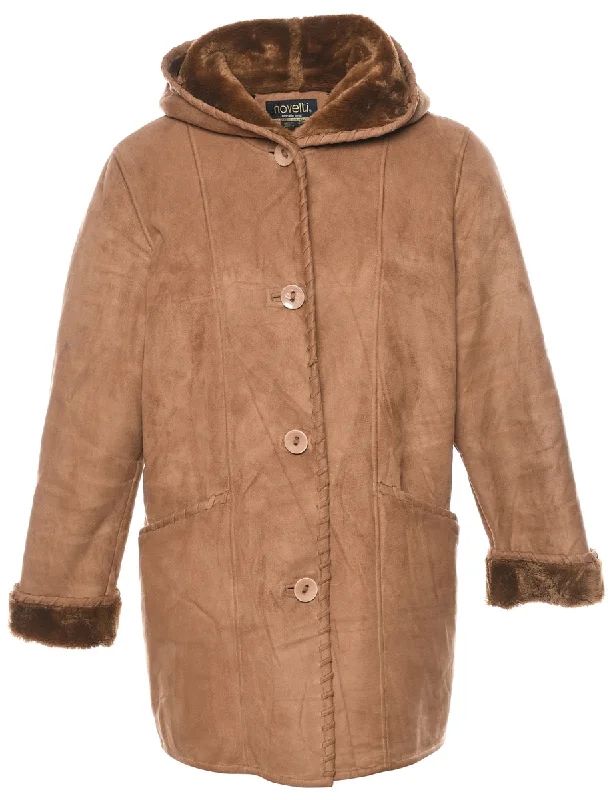 Limited Time Hooded Brown Coat - M