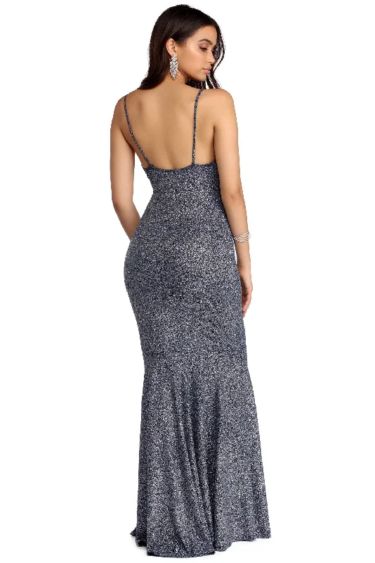 Deal Dash Sara Sleeveless Glitter Mermaid Dress