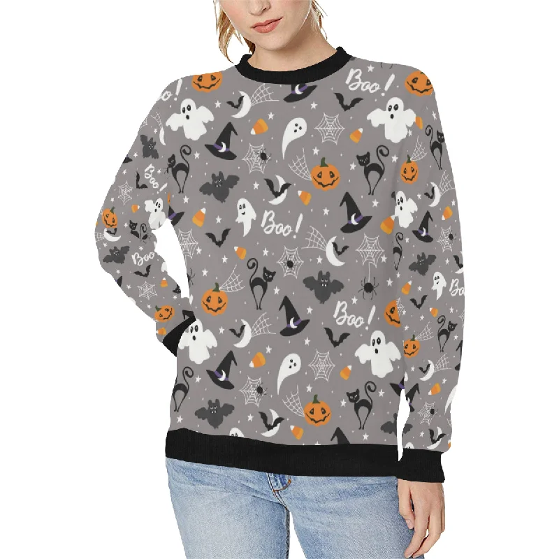 Super Sale Halloween design pattern Women's Crew Neck Sweatshirt