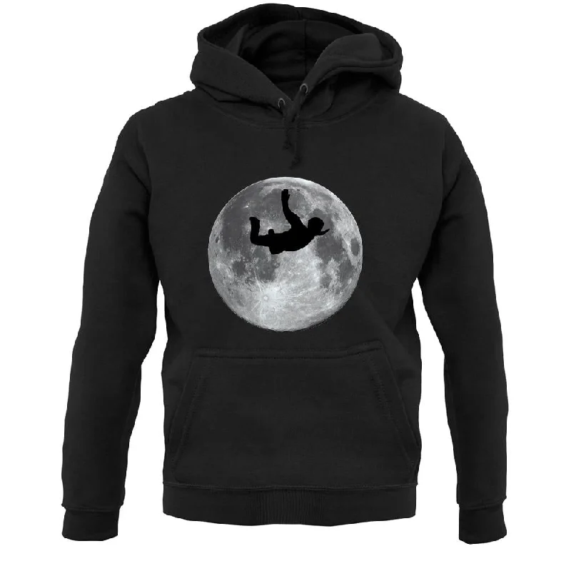 Warehouse Sale Sky Diving Moon Unisex Hoodie