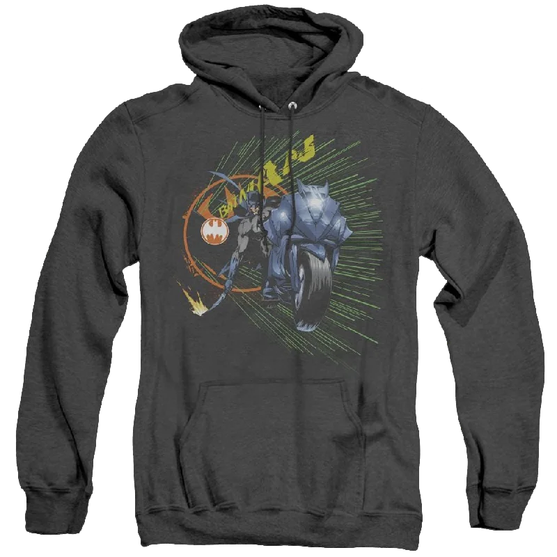 Deal Frenzy Dc Batman Batcycle - Heather Pullover Hoodie