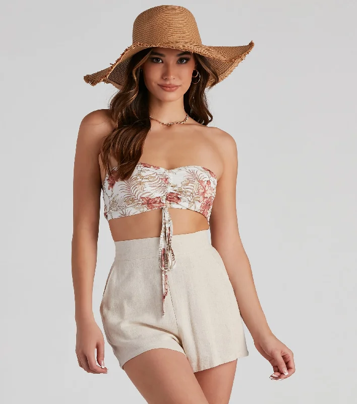 Price Rollback Blushing Tropics Bandeau Top