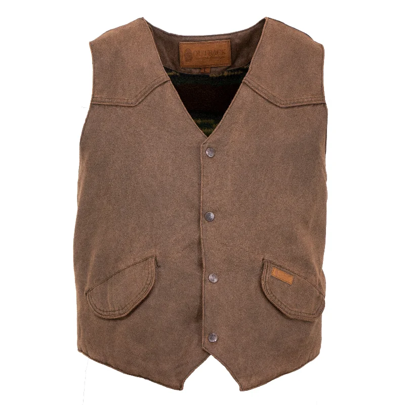 Outback Trading Company Men's Montana Brown Vest 2575-BRN