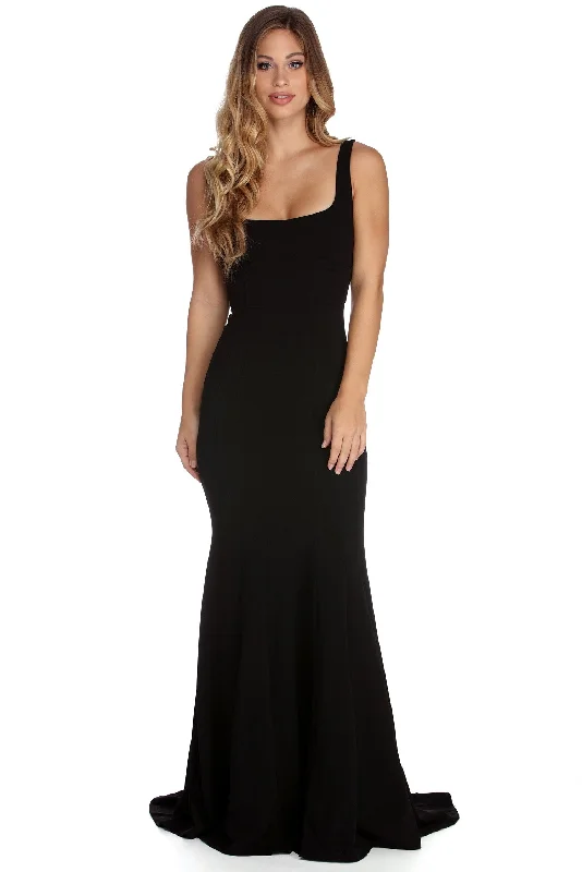 Online Specials Leyla Formal Crepe Mermaid Dress