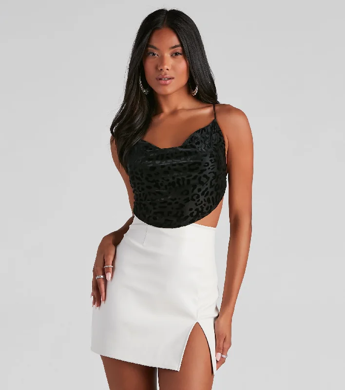 Special Savings Prowlin' Leopard Strappy Crop Top