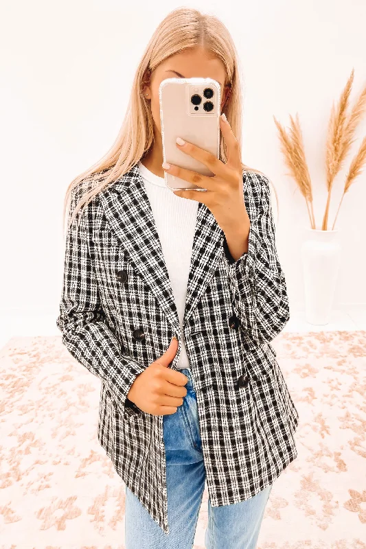 New Deals Madilyn Blazer Black Check
