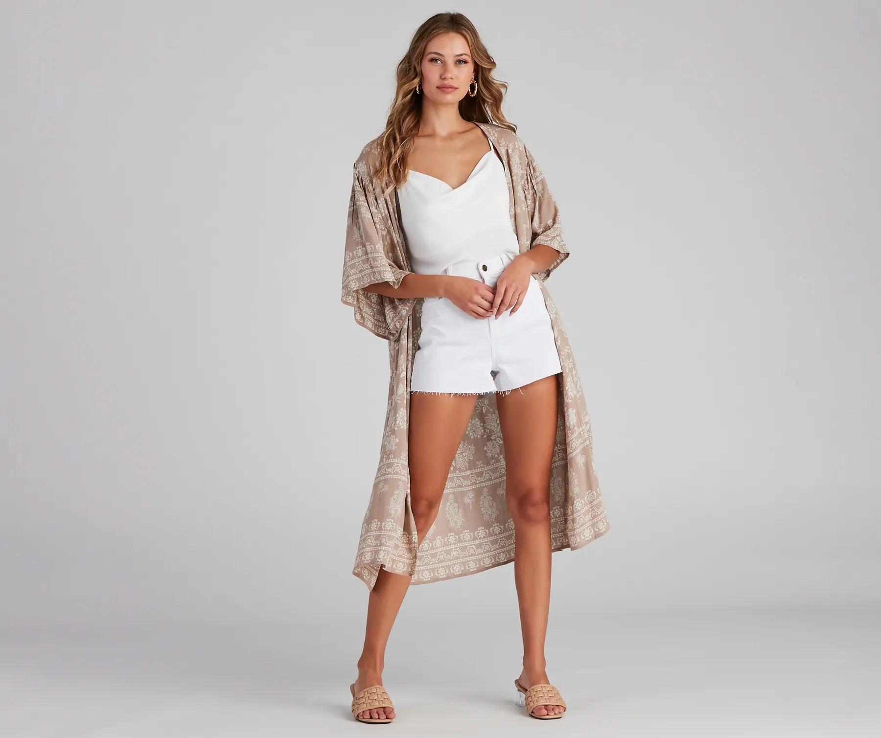 Sneak Peek Sale Vacay Mode Printed Kimono