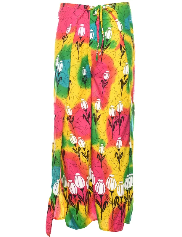 Friends and Family Sale Floral Print Rainbow Trousers - W56 L26