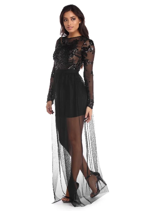 Weekend Flash Sale Catalina Sequin And Chiffon Dress