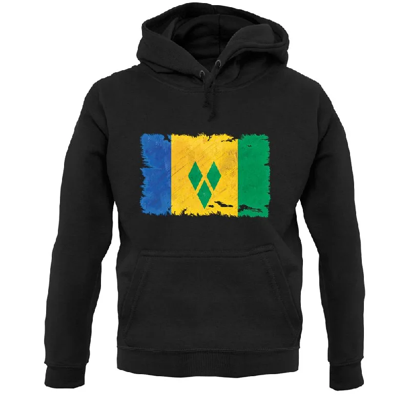 Price Fest Saint Vincent And The Grenadines Grunge Style Flag Unisex Hoodie
