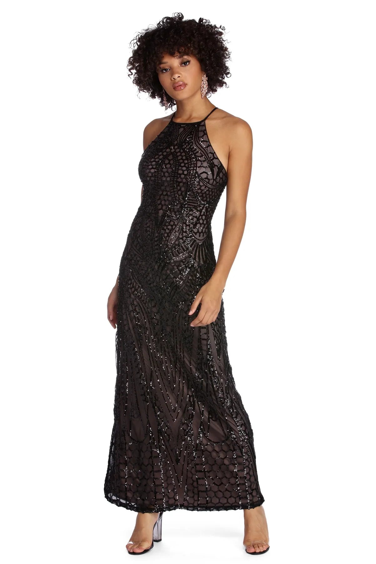 Online Exclusive Geneva High Class Sequin Dress