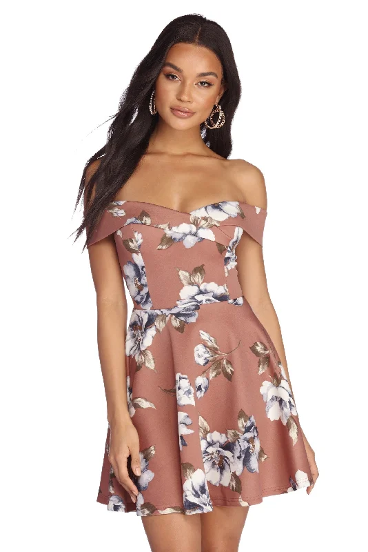 Midnight Madness Pretty And Picturesque Skater Dress