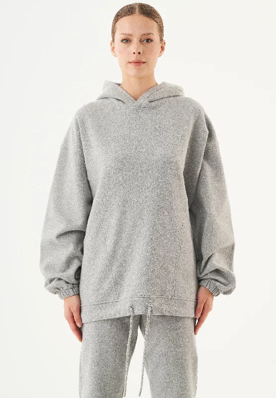 Markdowns Hande Soft Touch Oversize Organic Cotton Hoodie Grey Melange