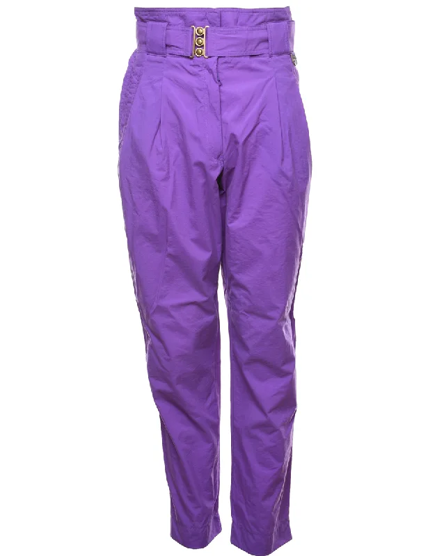 Stock Clearance Purple High-Waist Track Pants - W32 L33