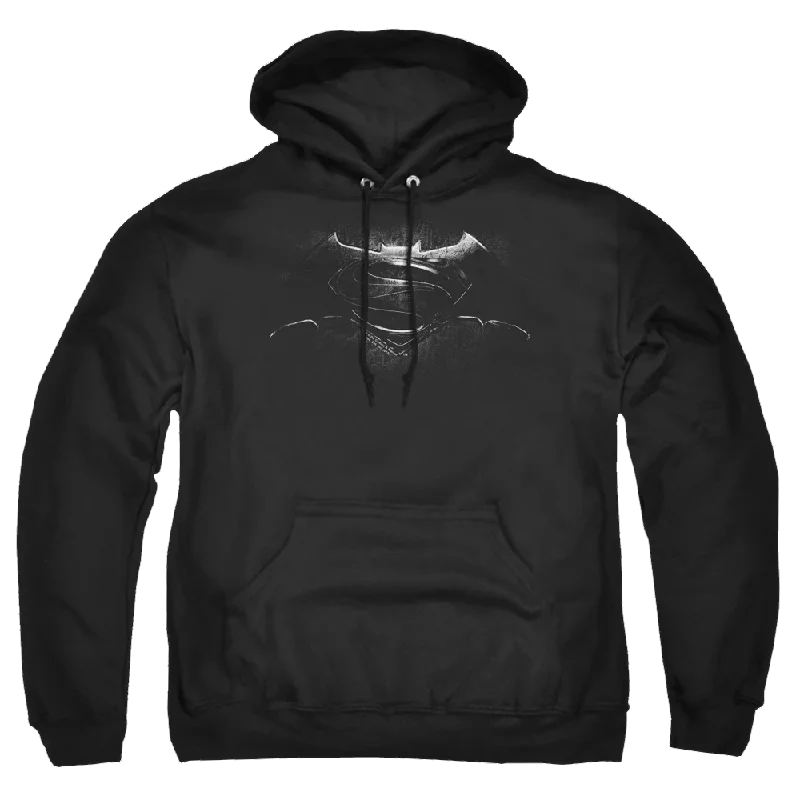 Hurry In Batman v Superman Bw Logo - Pullover Hoodie